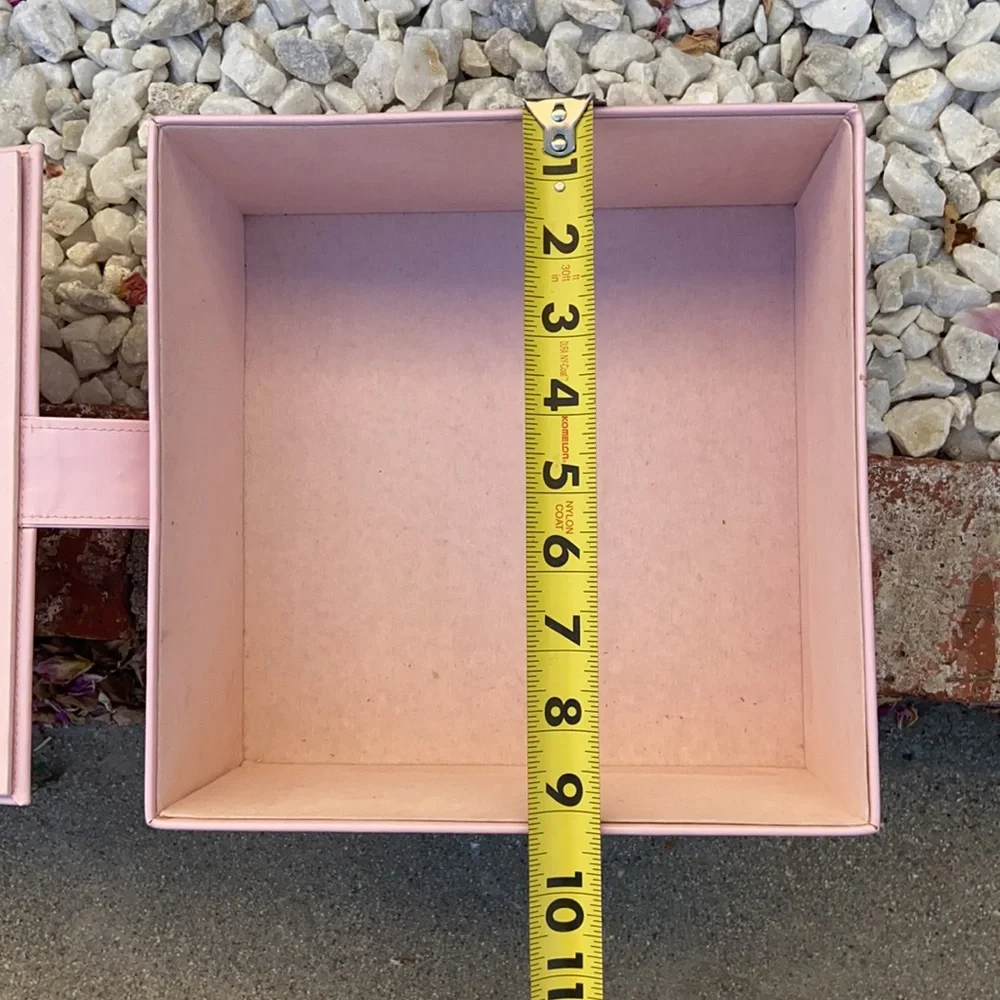 Y2K JUICY COUTURE PINK FAUX LEATHER DISPLAY STORAGE BOX CASE MAKEUP CASE JEWELRY